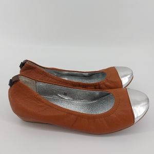Rudsak leather ballet flats with silver tipped toes US Size 6 EU 36 Classic